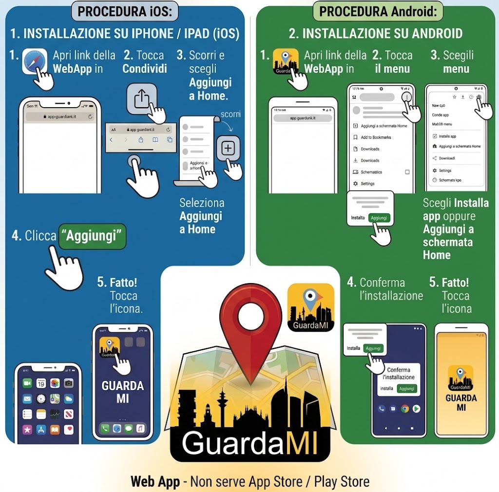 Istruzioni installazione GuardaMI® su iOS e Android